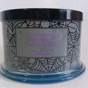 HAUNTED WOODS Halloween Candle HomeWorx 18oz Slatkin Co NEW